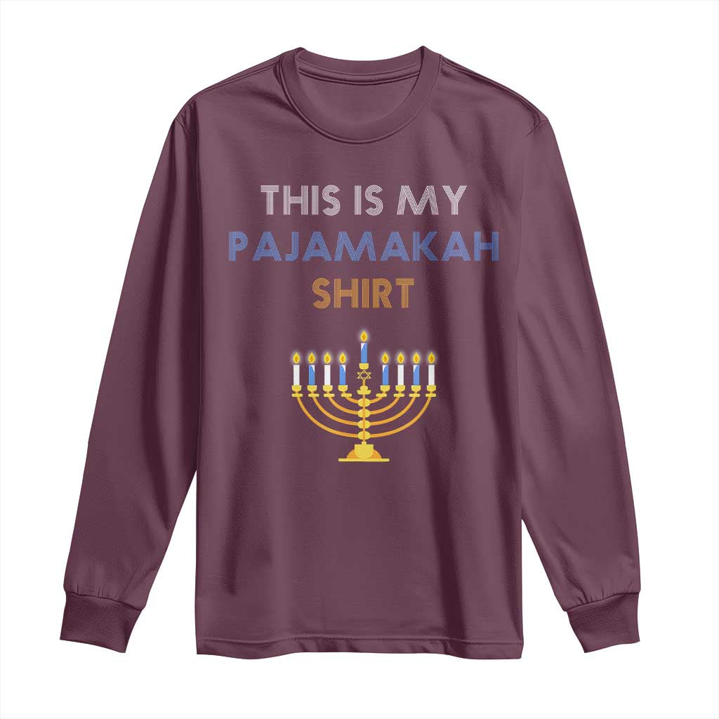 Funny Hanukkah Pajama Long Sleeve Shirt This is My Pajamakah Gift - African Pride
