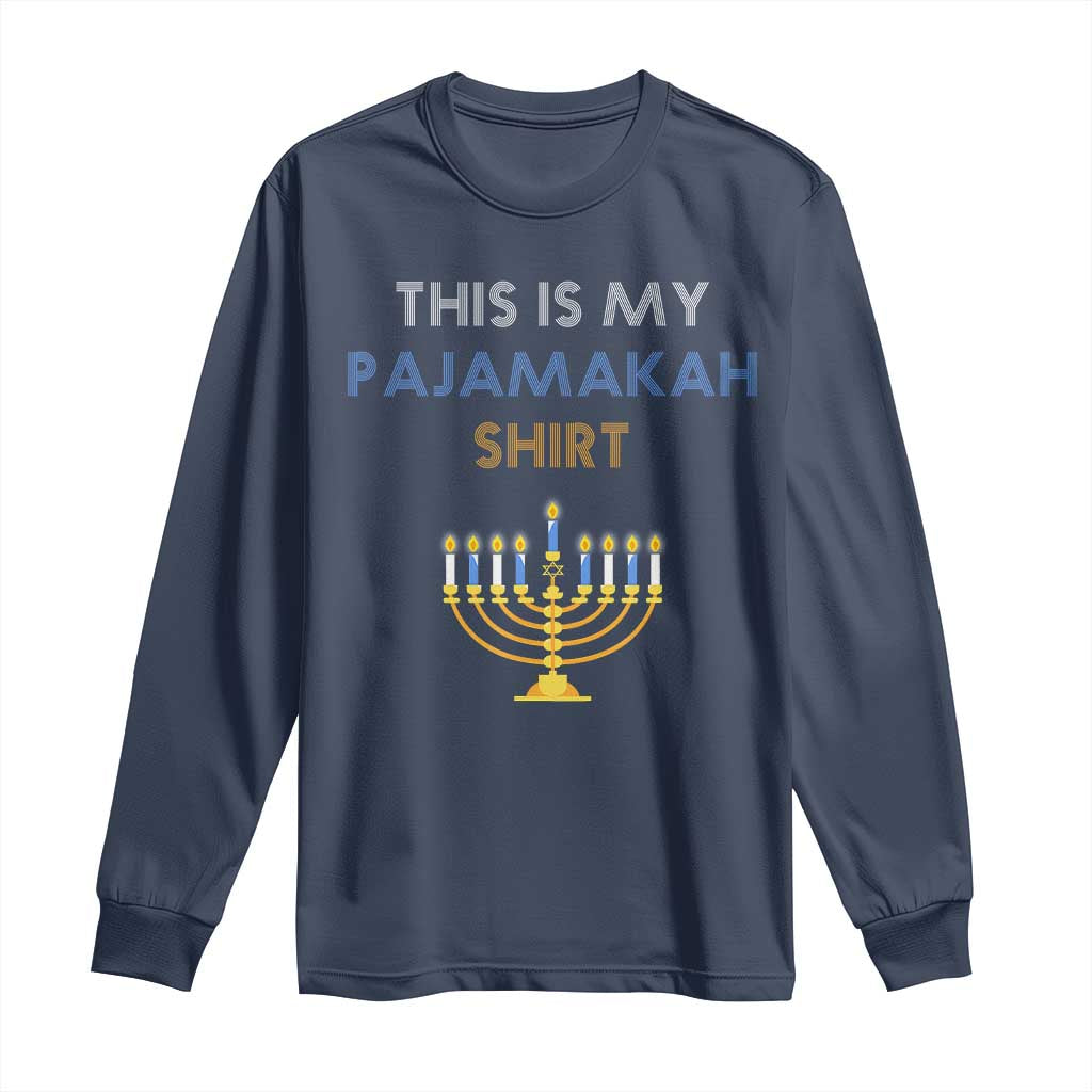 Funny Hanukkah Pajama Long Sleeve Shirt This is My Pajamakah Gift - African Pride