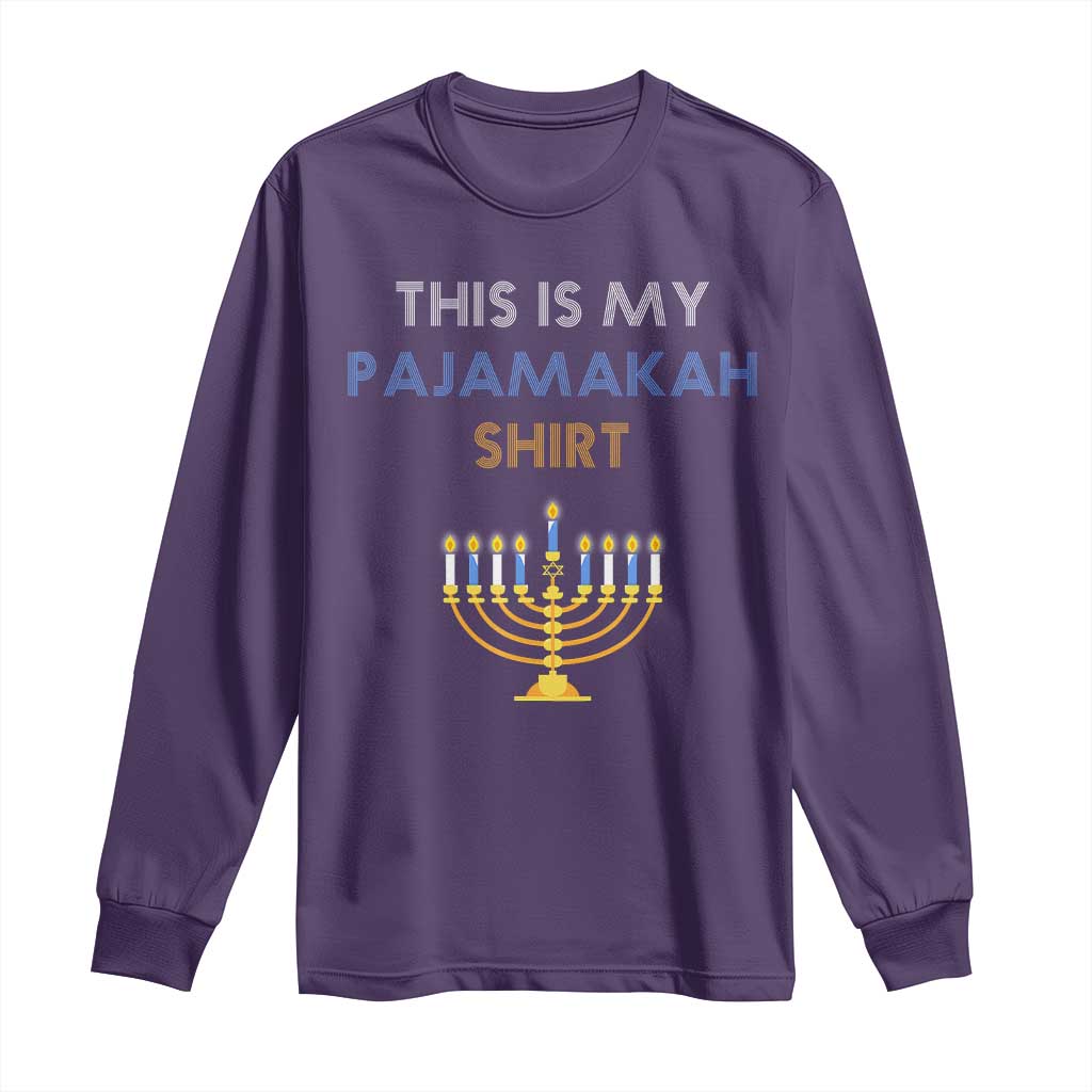 Funny Hanukkah Pajama Long Sleeve Shirt This is My Pajamakah Gift - African Pride
