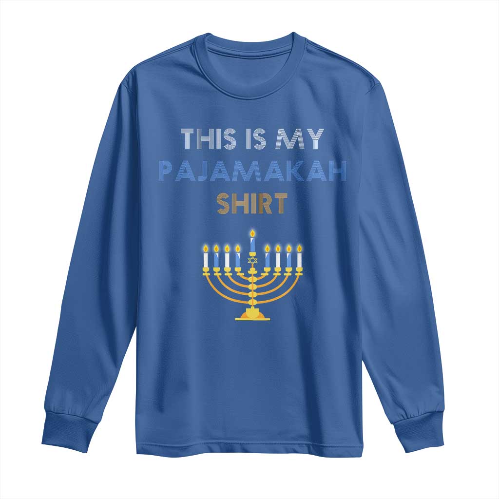 Funny Hanukkah Pajama Long Sleeve Shirt This is My Pajamakah Gift - African Pride