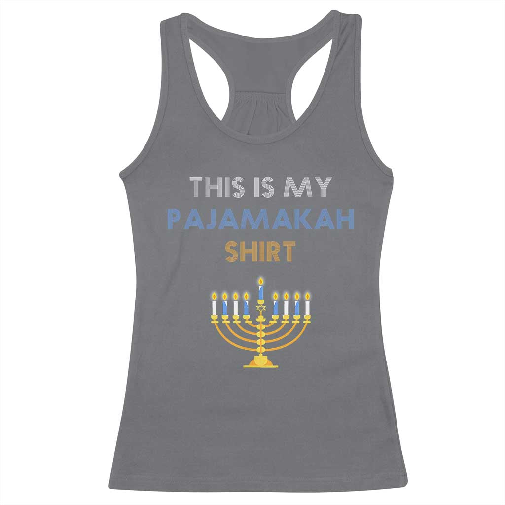 Funny Hanukkah Pajama Racerback Tank Top This is My Pajamakah Gift - African Pride
