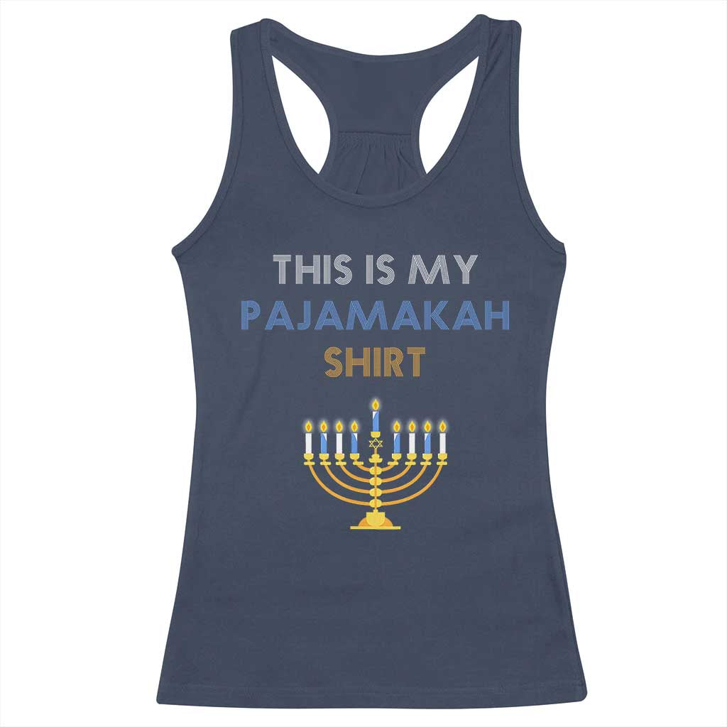 Funny Hanukkah Pajama Racerback Tank Top This is My Pajamakah Gift - African Pride