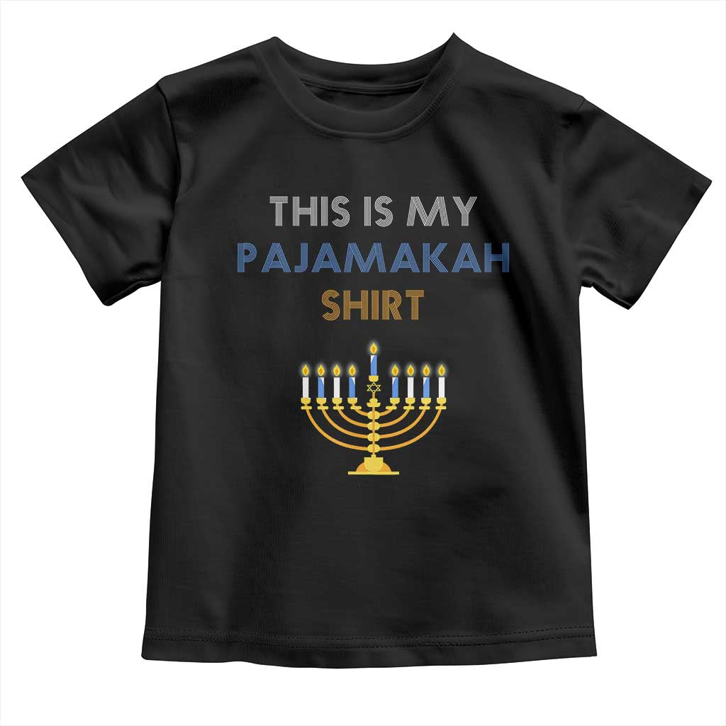Funny Hanukkah Pajama Toddler T Shirt This is My Pajamakah Gift - African Pride