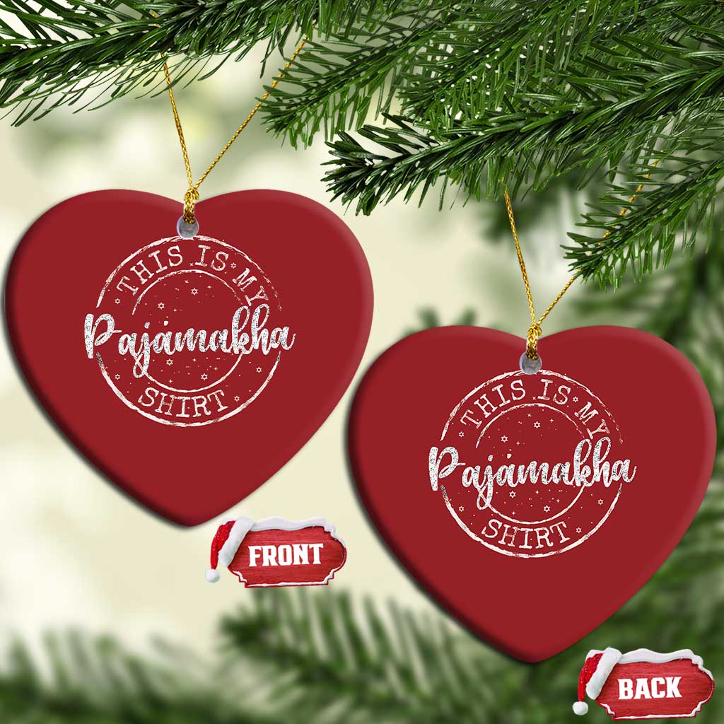 Funny Hanukkah Christmas Ornament This is My Pajamakah Pajama Gift - African Pride