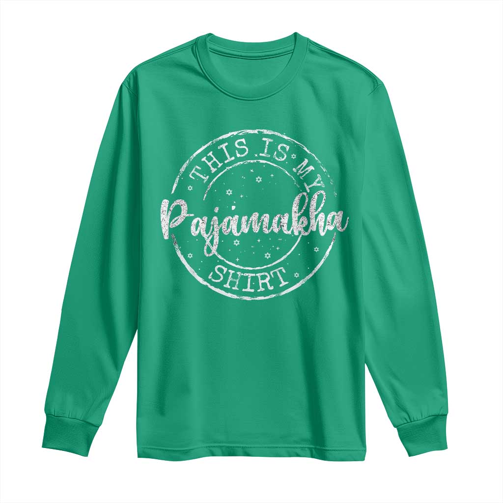 Funny Hanukkah Long Sleeve Shirt This is My Pajamakah Pajama Gift - African Pride
