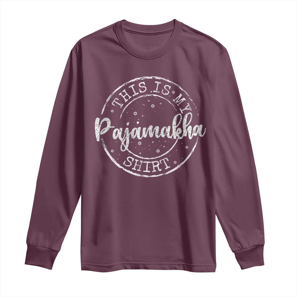 Funny Hanukkah Long Sleeve Shirt This is My Pajamakah Pajama Gift - African Pride