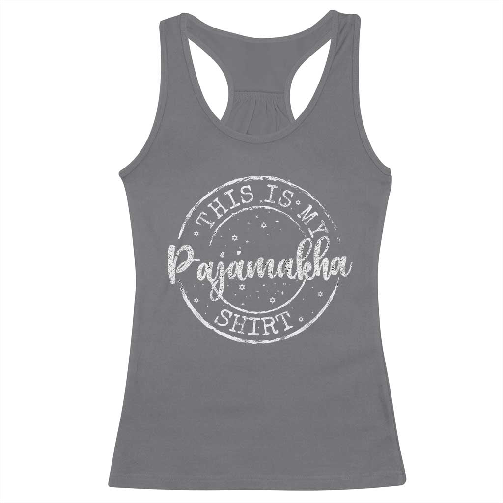 Funny Hanukkah Racerback Tank Top This is My Pajamakah Pajama Gift - African Pride
