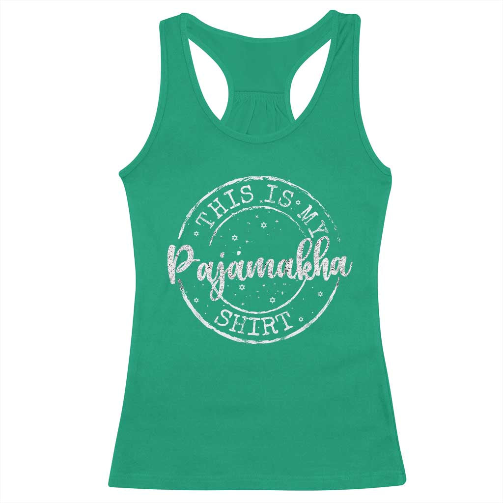 Funny Hanukkah Racerback Tank Top This is My Pajamakah Pajama Gift - African Pride