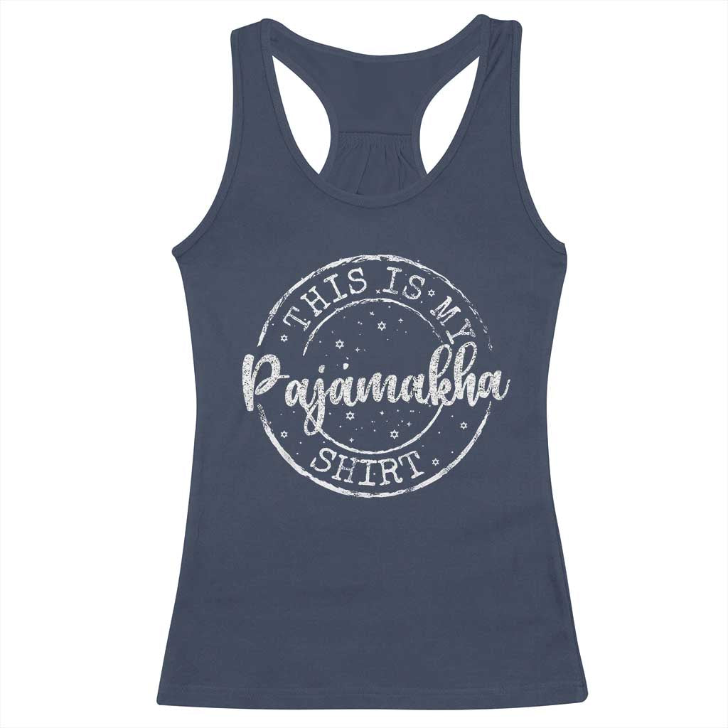 Funny Hanukkah Racerback Tank Top This is My Pajamakah Pajama Gift - African Pride
