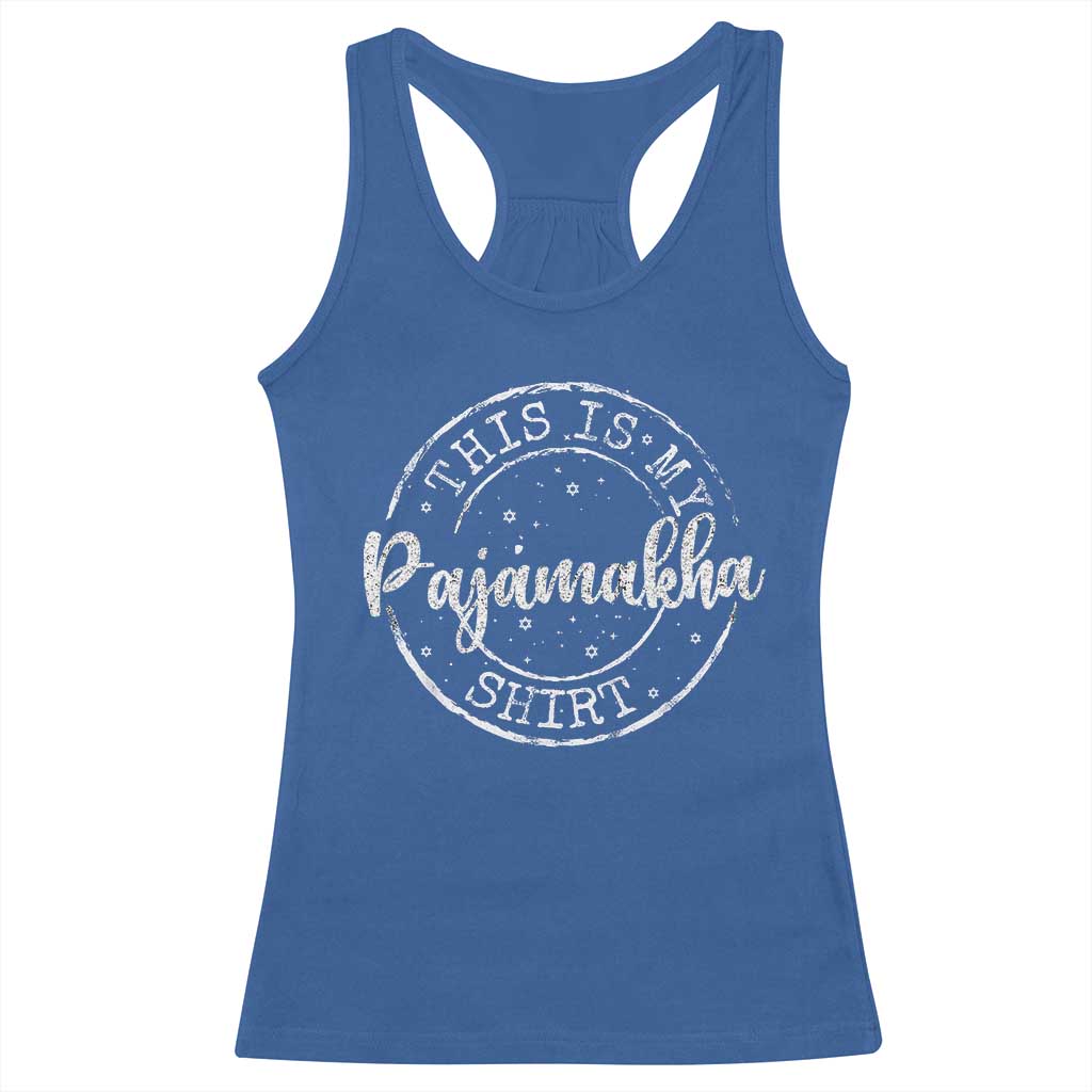 Funny Hanukkah Racerback Tank Top This is My Pajamakah Pajama Gift - African Pride