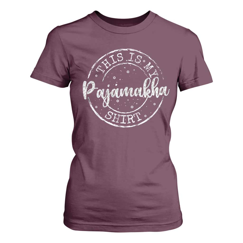 Funny Hanukkah T Shirt For Women This is My Pajamakah Pajama Gift - African Pride
