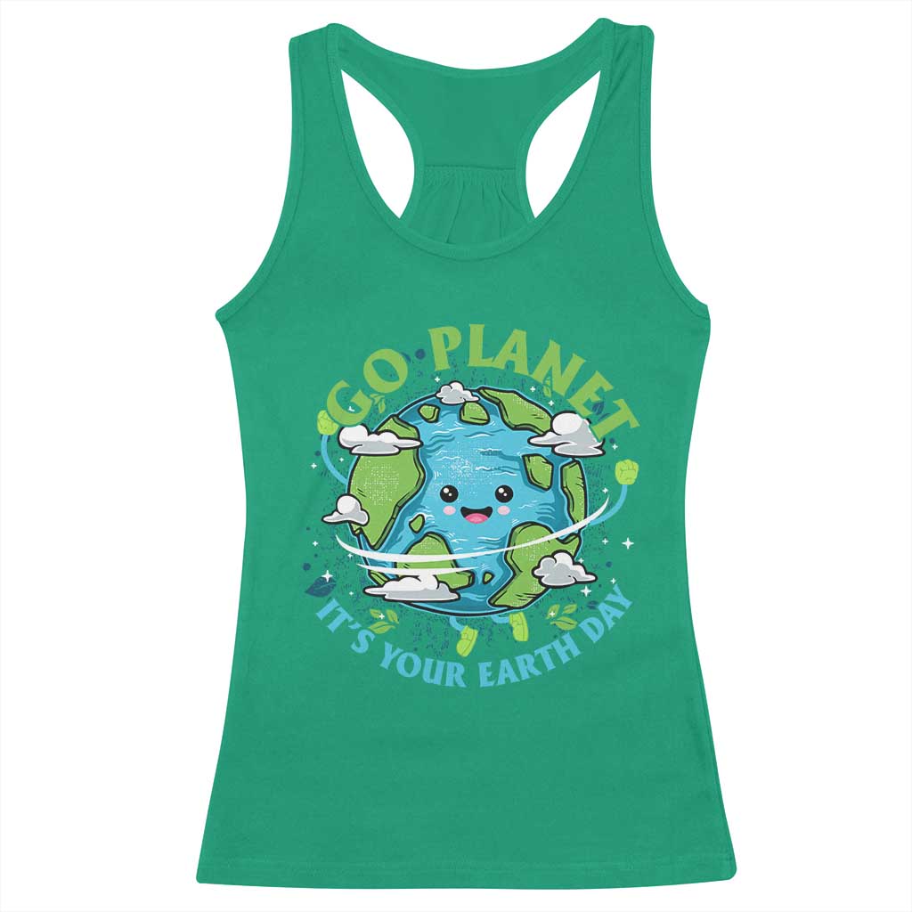 Earth Day Racerback Tank Top Save the Planet 2025