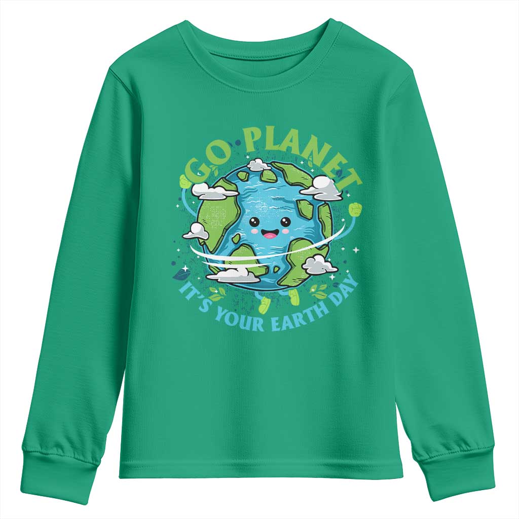 Earth Day Youth Sweatshirt Save the Planet 2025