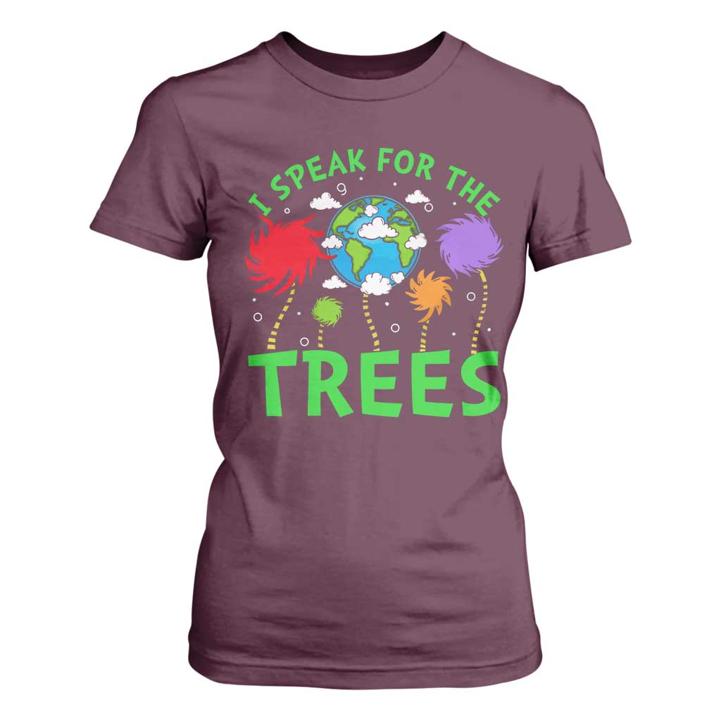 I Speak For Trees Planet Save Earth Day T Shirt For Women