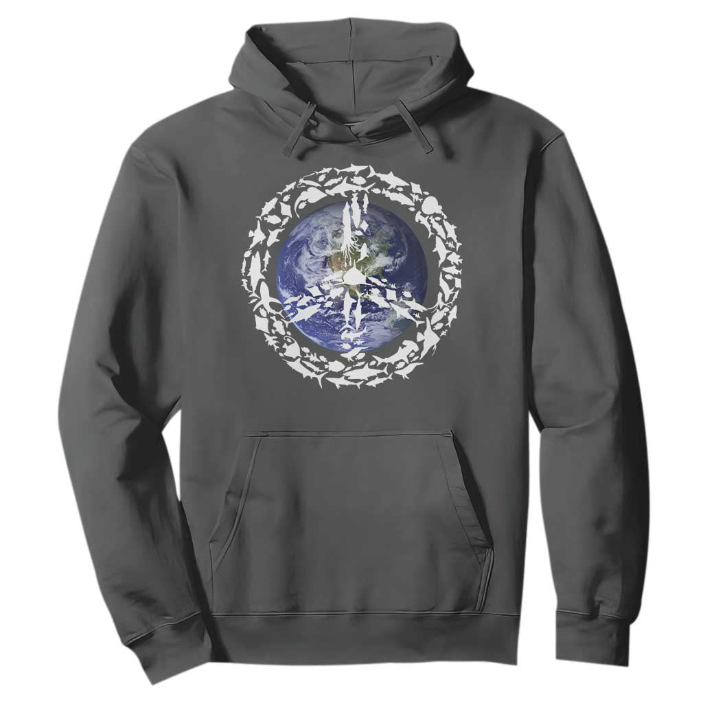 Earth Day Hoodie Save the Planet Peace Sign Positive Vibes