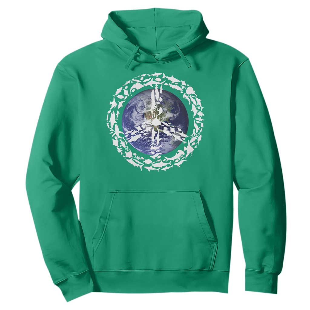 Earth Day Hoodie Save the Planet Peace Sign Positive Vibes