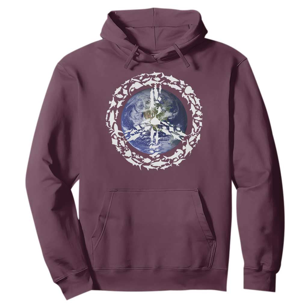 Earth Day Hoodie Save the Planet Peace Sign Positive Vibes