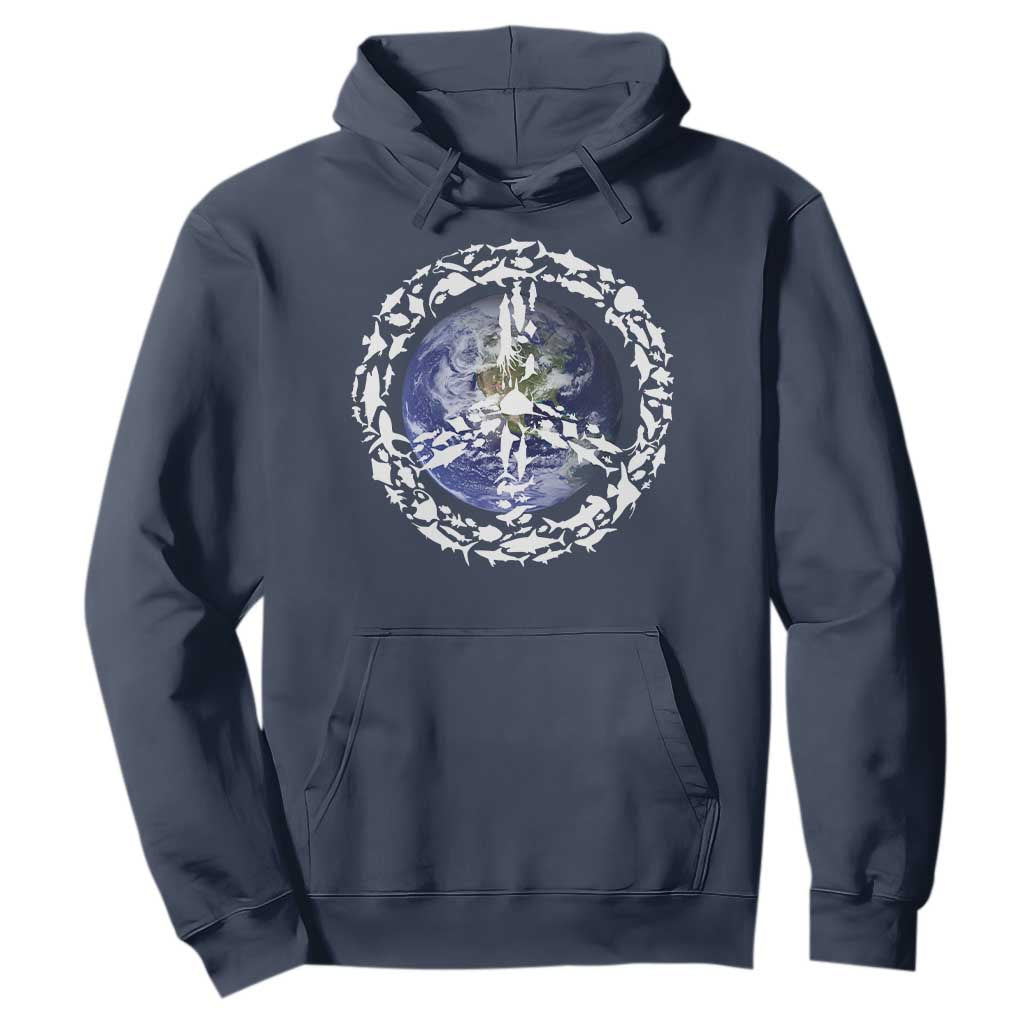 Earth Day Hoodie Save the Planet Peace Sign Positive Vibes