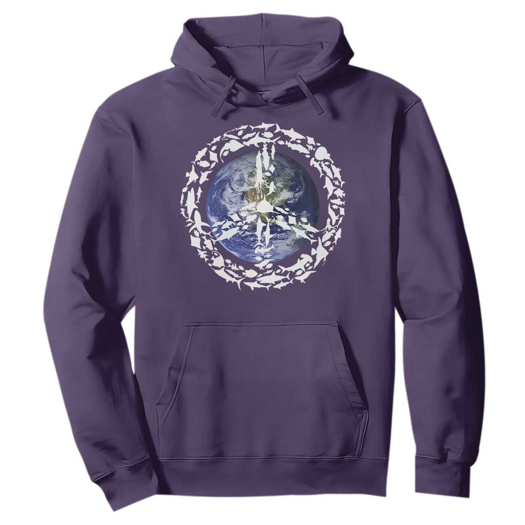 Earth Day Hoodie Save the Planet Peace Sign Positive Vibes