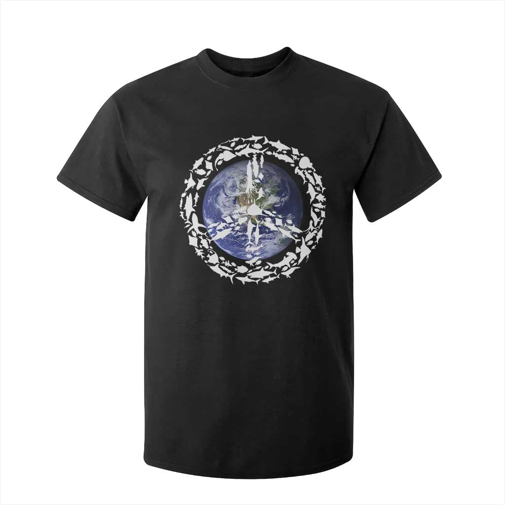 Earth Day T Shirt For Kid Save the Planet Peace Sign Positive Vibes