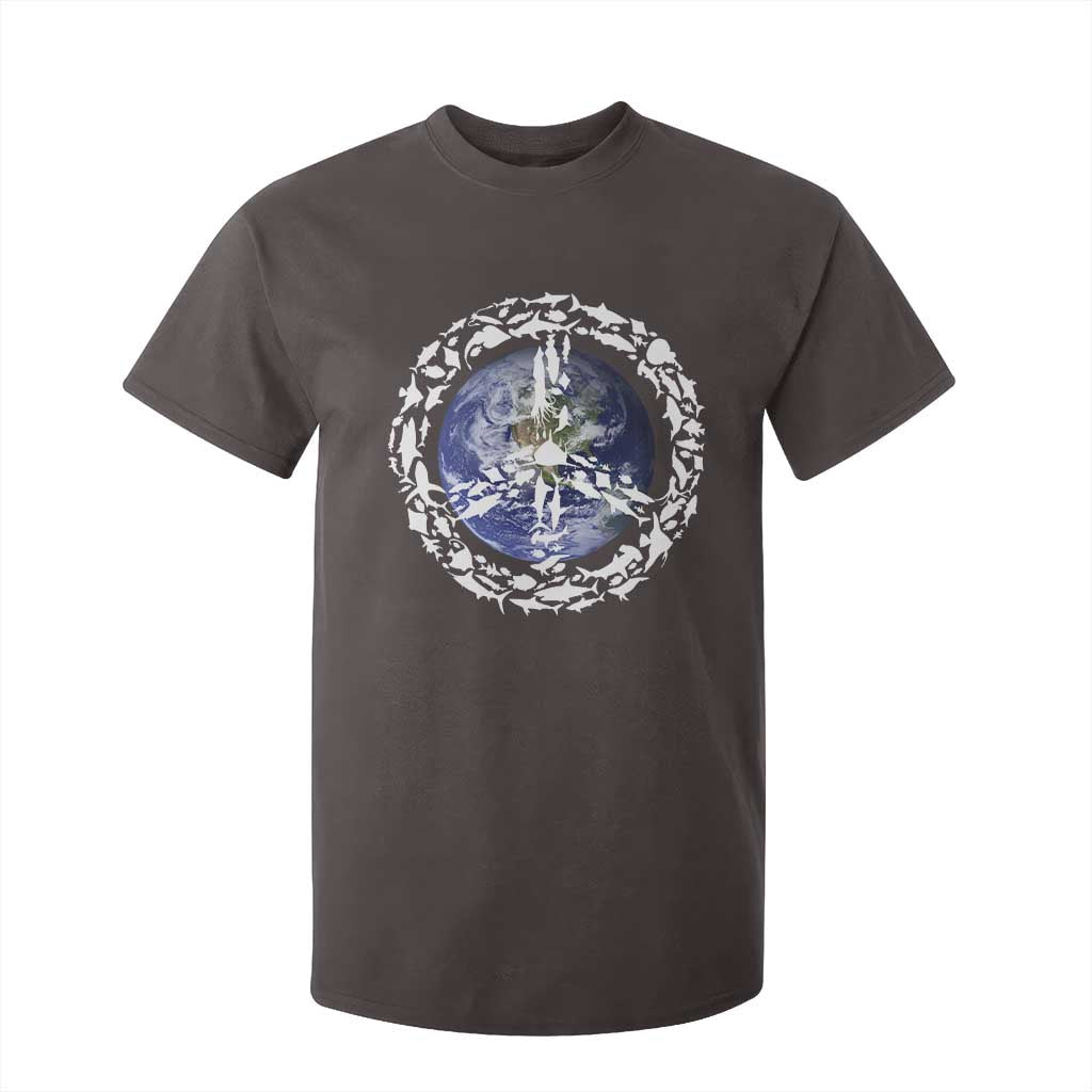 Earth Day T Shirt For Kid Save the Planet Peace Sign Positive Vibes