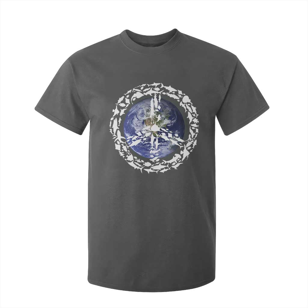 Earth Day T Shirt For Kid Save the Planet Peace Sign Positive Vibes