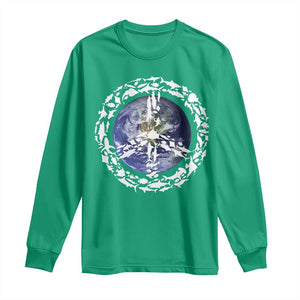 Earth Day Long Sleeve Shirt Save the Planet Peace Sign Positive Vibes