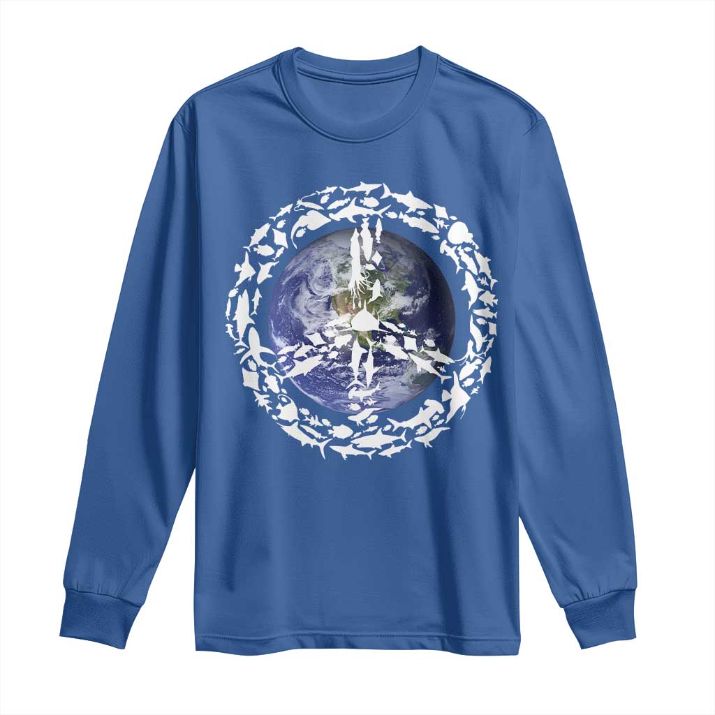 Earth Day Long Sleeve Shirt Save the Planet Peace Sign Positive Vibes