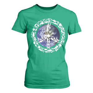 Earth Day T Shirt For Women Save the Planet Peace Sign Positive Vibes