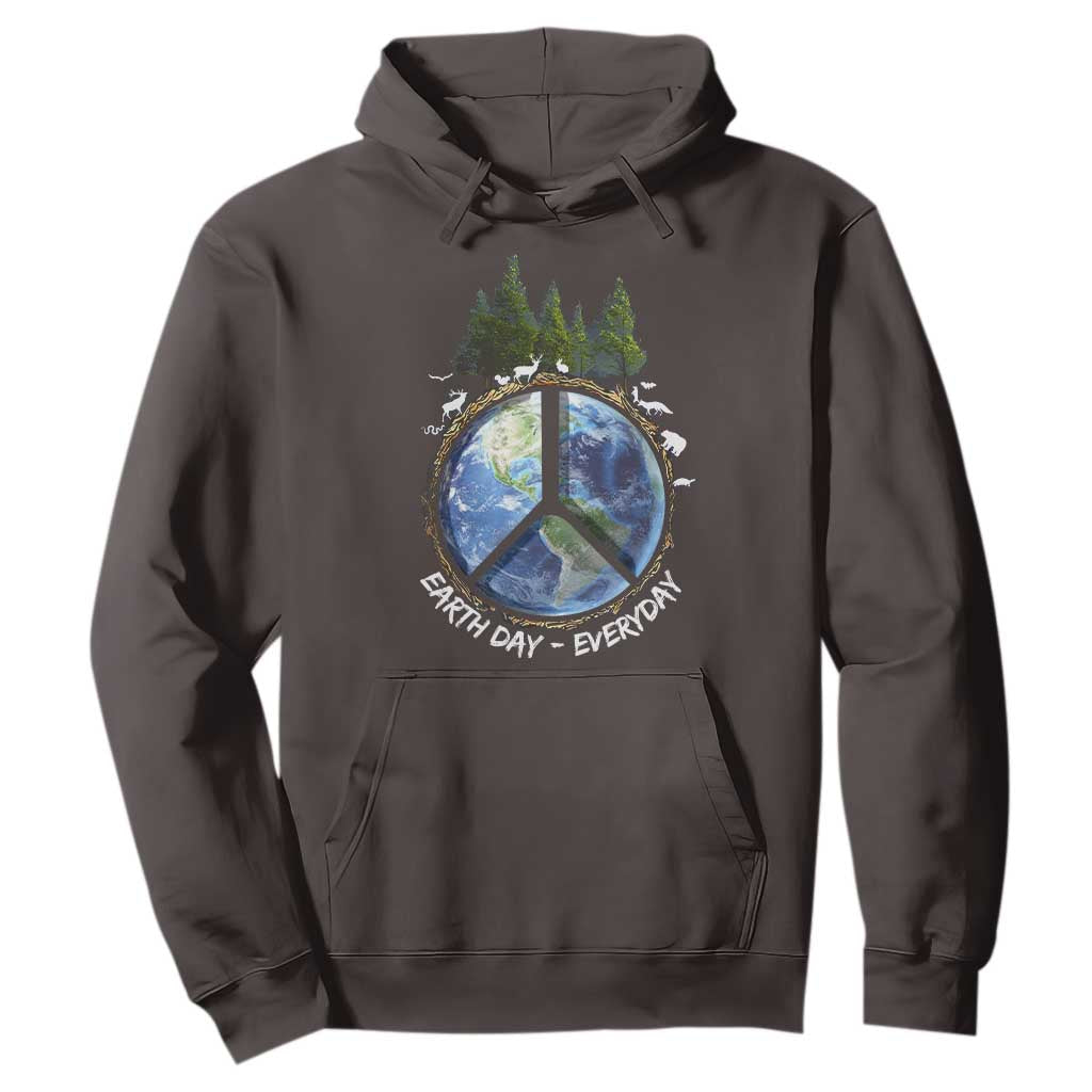 Earth Day Hoodie Everyday Peace Sign Positive Vibes