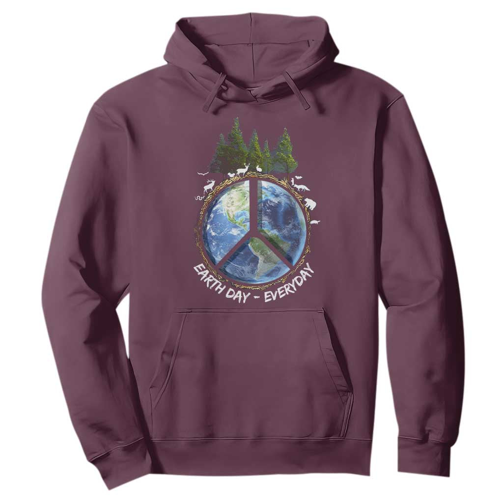 Earth Day Hoodie Everyday Peace Sign Positive Vibes