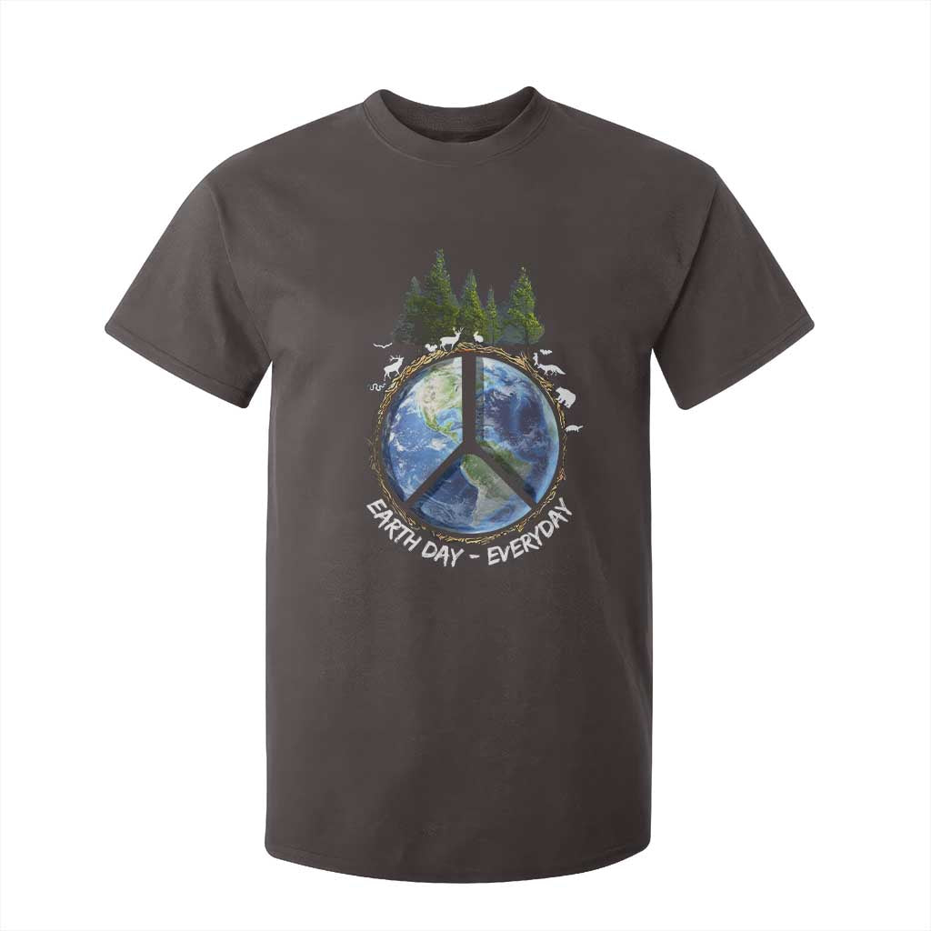 Earth Day T Shirt For Kid Everyday Peace Sign Positive Vibes