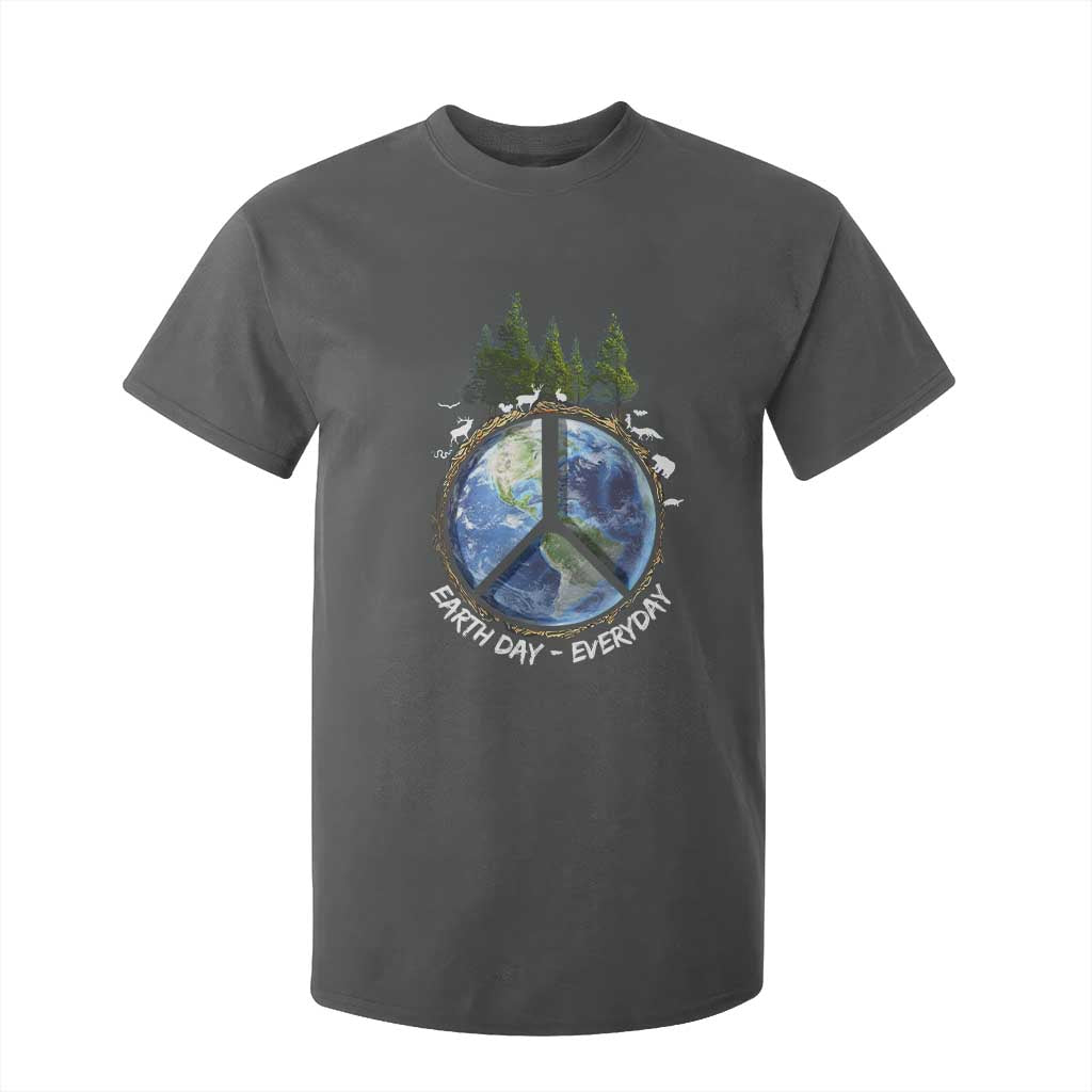 Earth Day T Shirt For Kid Everyday Peace Sign Positive Vibes