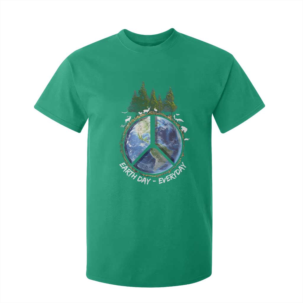 Earth Day T Shirt For Kid Everyday Peace Sign Positive Vibes