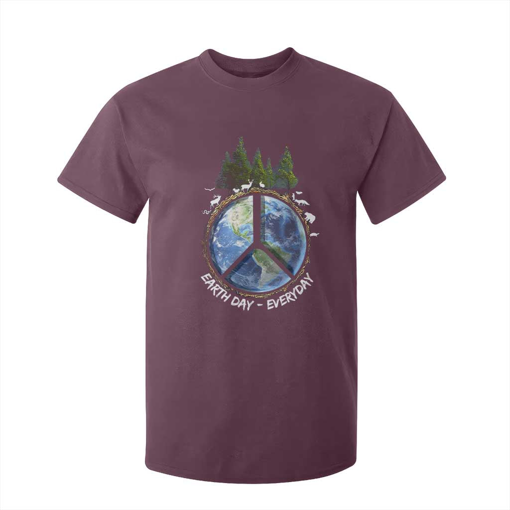 Earth Day T Shirt For Kid Everyday Peace Sign Positive Vibes