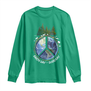 Earth Day Long Sleeve Shirt Everyday Peace Sign Positive Vibes