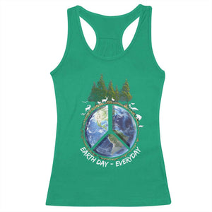 Earth Day Racerback Tank Top Everyday Peace Sign Positive Vibes