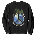 Earth Day Sweatshirt Everyday Peace Sign Positive Vibes
