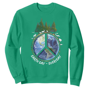 Earth Day Sweatshirt Everyday Peace Sign Positive Vibes