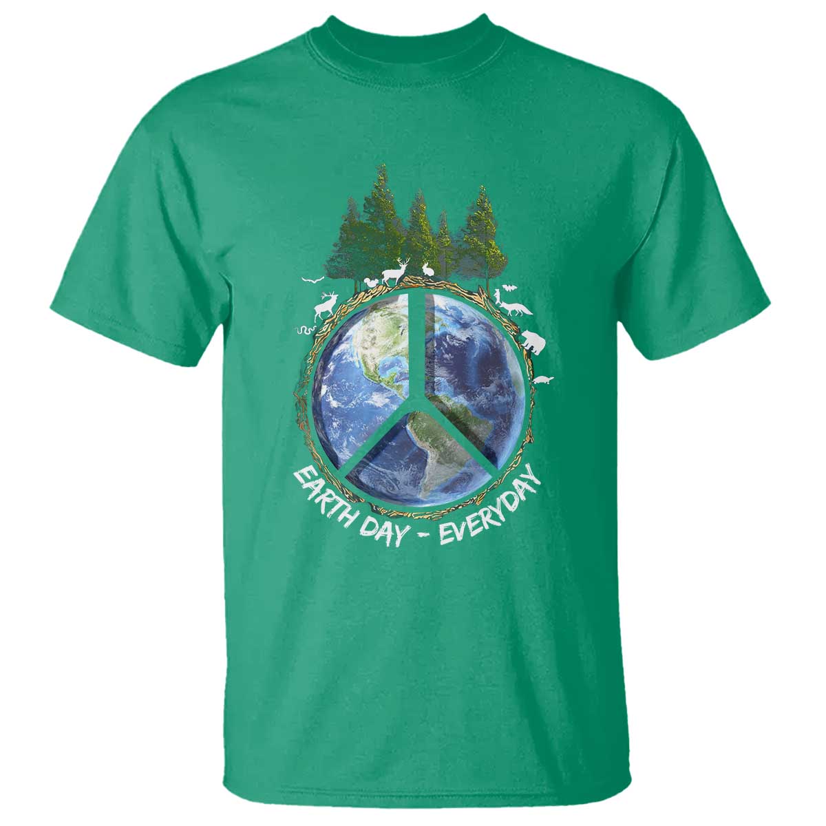 Earth Day T Shirt Everyday Peace Sign Positive Vibes