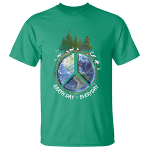 Earth Day T Shirt Everyday Peace Sign Positive Vibes