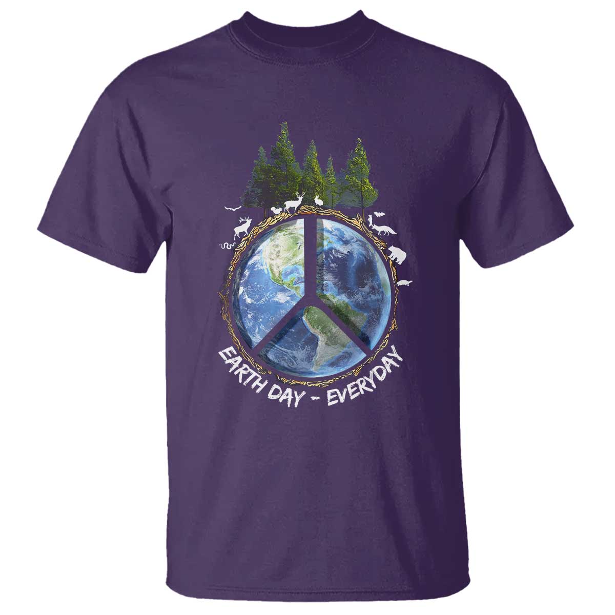 Earth Day T Shirt Everyday Peace Sign Positive Vibes