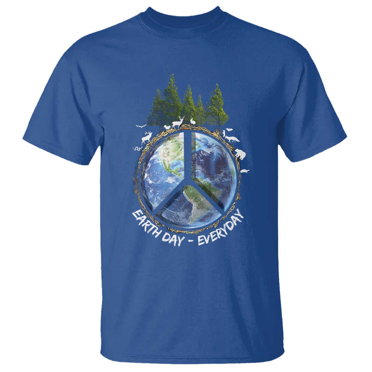 Earth Day T Shirt Everyday Peace Sign Positive Vibes