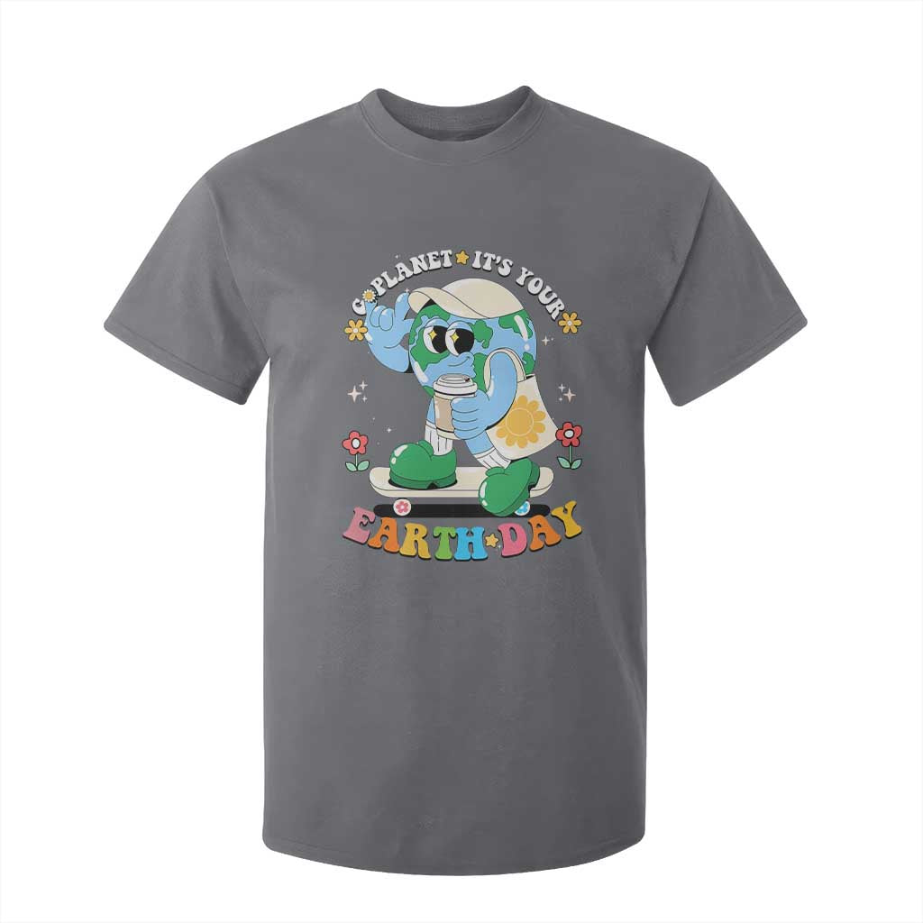 Earth Day T Shirt For Kid Cute Go Planet Its Your Earthday Groovy