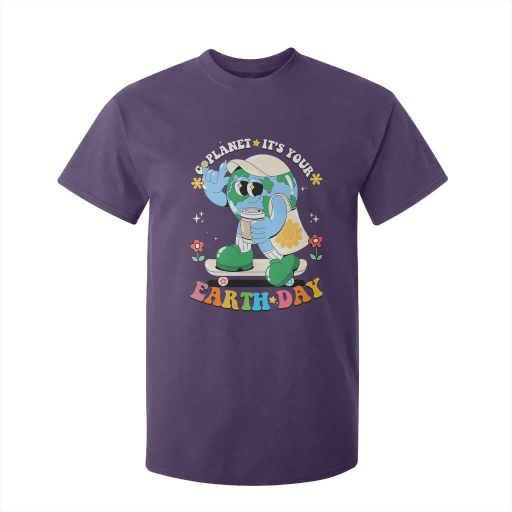 Earth Day T Shirt For Kid Cute Go Planet Its Your Earthday Groovy
