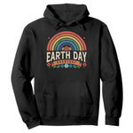 Earth Day Hoodie Everyday Retro Rainbow