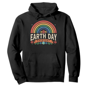 Earth Day Hoodie Everyday Retro Rainbow