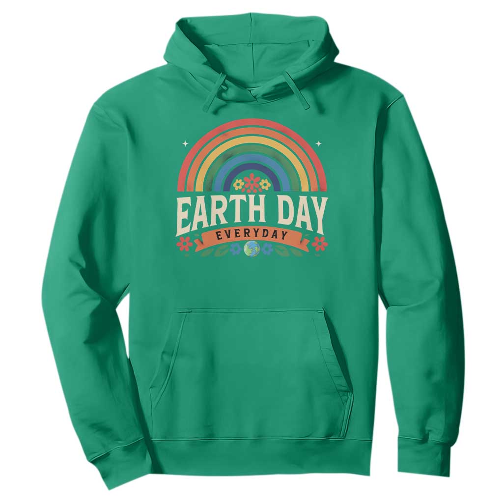 Earth Day Hoodie Everyday Retro Rainbow