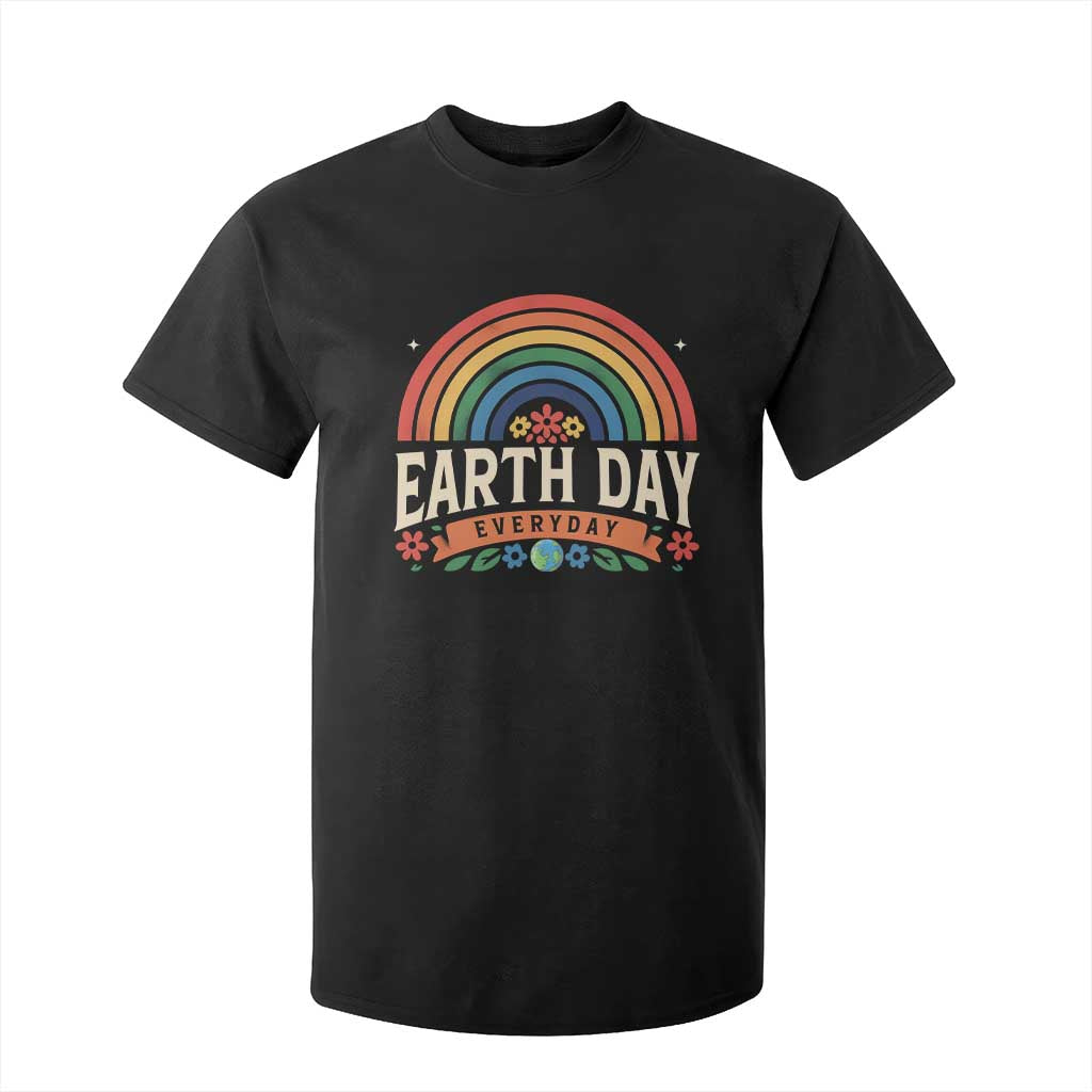 Earth Day T Shirt For Kid Everyday Retro Rainbow