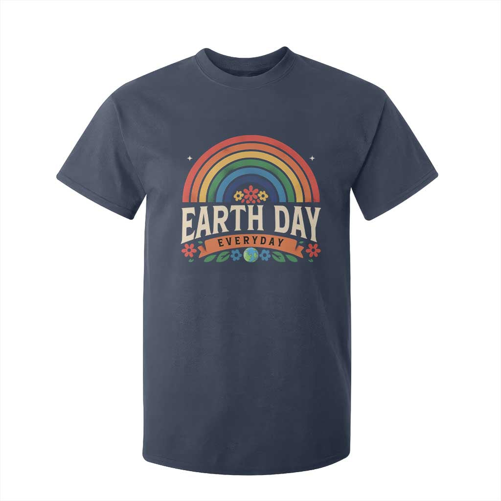Earth Day T Shirt For Kid Everyday Retro Rainbow